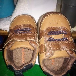 CARTER''S BRAND INFANT Loafers Baby Boy size 2M - light and dark brown